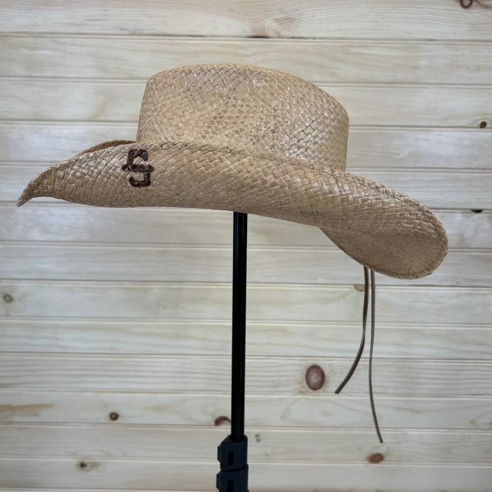 Stetson Comstock Straw Cowboy Hat Natural Brown Small SCMST-40343RS0 NWT